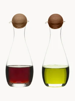 Aceitera y vinagrera de vidrio soplado Eden, 2 uds.