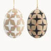 Adornos de Pascua para colgar artesanales de papel maché Ostereier, 2 uds.