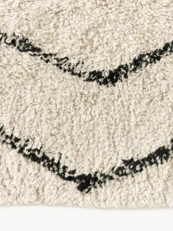 Alfombra artesanal de algodón con flecos Bina