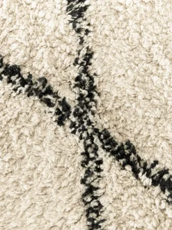 Alfombra artesanal de algodón con flecos Bina