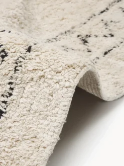 Alfombra artesanal de algodón con flecos Flonn