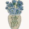 Alfombra artesanal de lana Blue Daisy