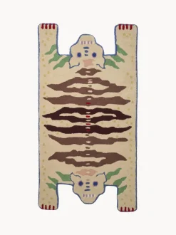 Alfombra artesanal de lana de pelo largo Soulmates
