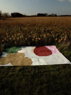 Alfombra artesanal de lana de pelo largo Secret Garden
