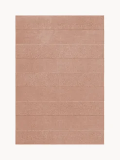 Alfombra artesanal de lana de pelo corto Sicilian Stripe