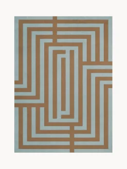 Alfombra artesanal de lana de pelo largo y corto Residue