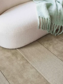Alfombra artesanal de lana de pelo corto Sicilian Stripe