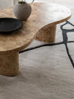 Alfombra artesanal de lana de pelo corto Gotland