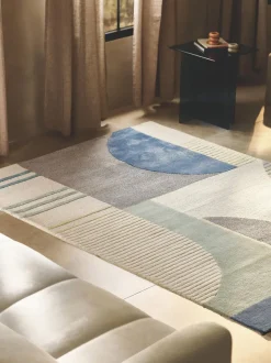 Alfombra artesanal de lana texturizada Pierre