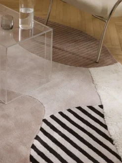 Alfombra artesanal de lana texturizada Silas