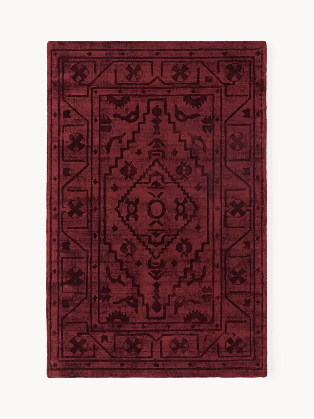 Alfombra artesanal de viscosa Shaila