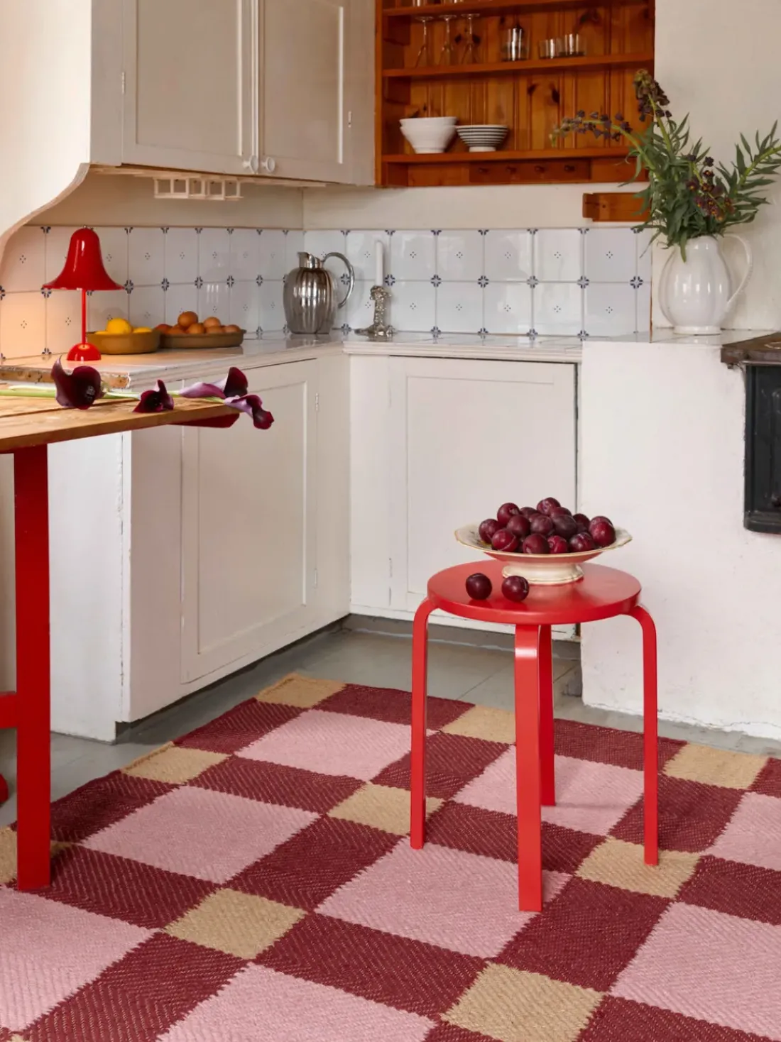 Alfombra artesanal de yute Plum Punsch