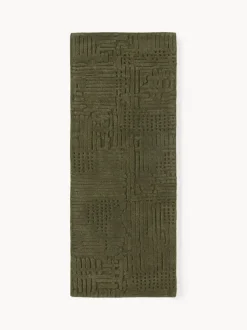 Alfombra corredor artesanal de lana Merima