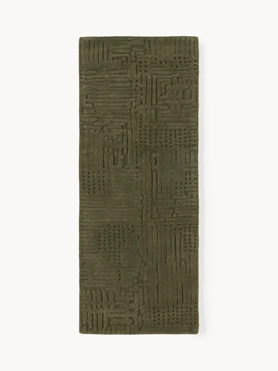 Alfombra corredor artesanal de lana Merima