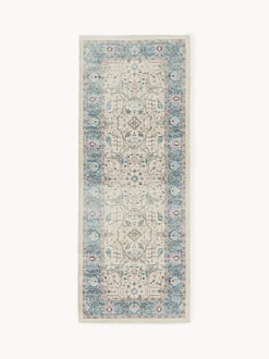 Alfombra corredor artesanal exterior con estampado vintage Leonato