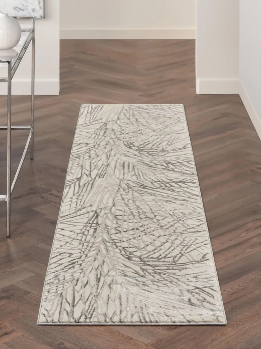 Alfombra corredor de pelo corto con relieves Rustic Texture