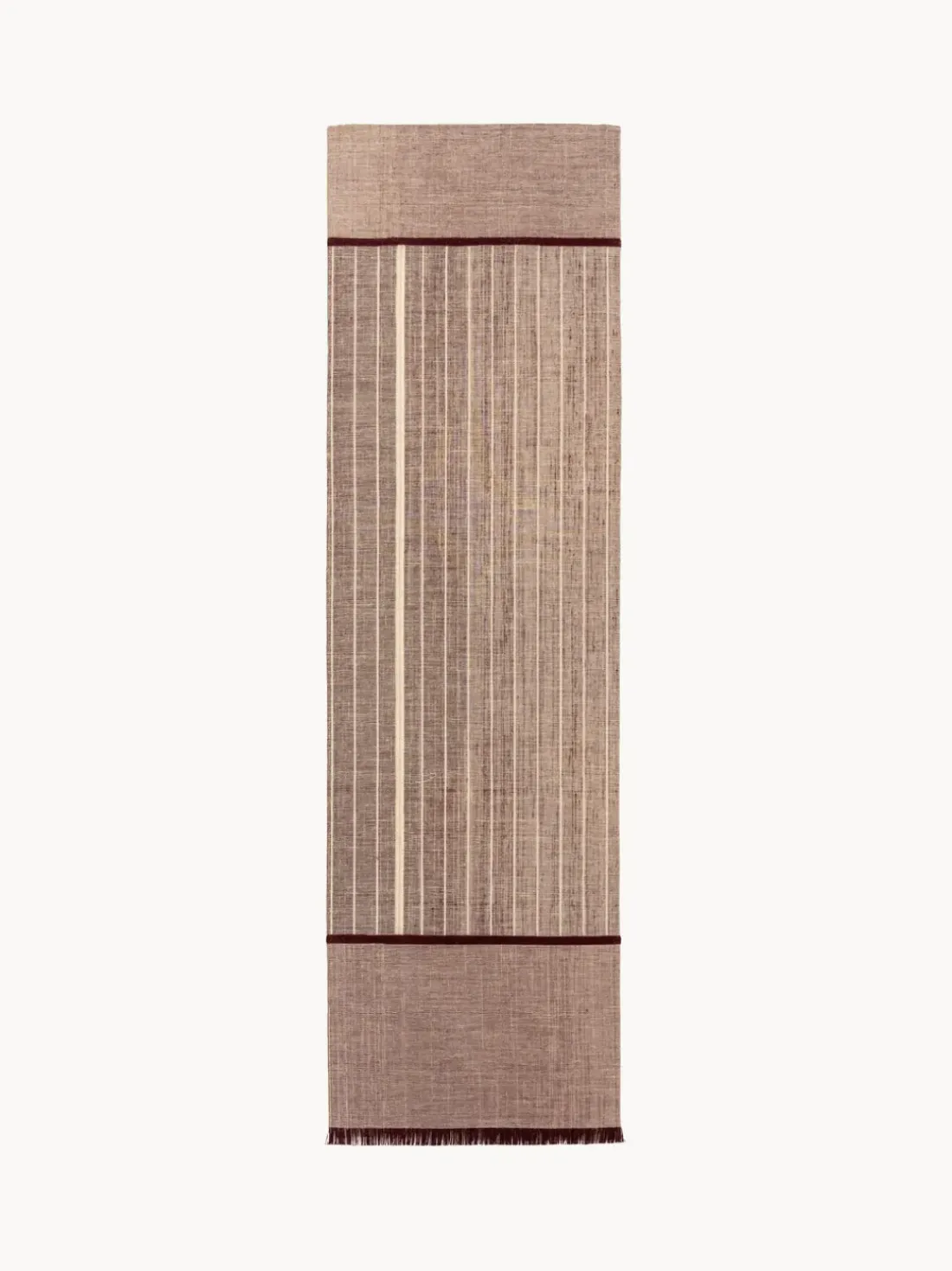 Alfombra corredor de pelo corto con flecos de diseño Folkform Monochrome