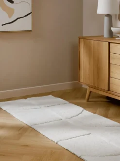 Alfombra corredor texturizada de pelo largo Jade