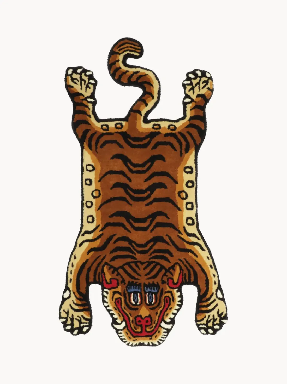 Alfombra de lana artesanal Tiger