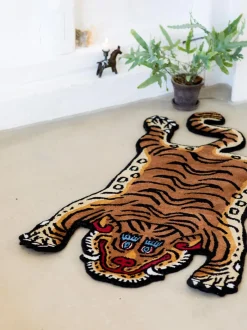 Alfombra de lana artesanal Tiger