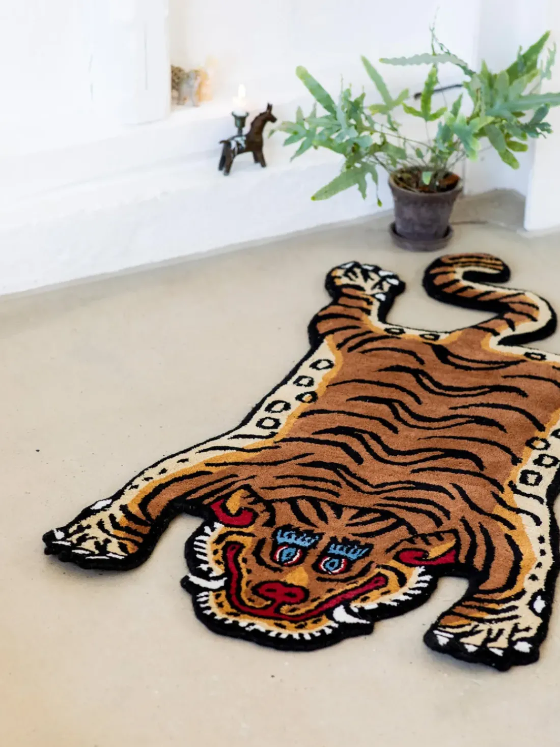 Alfombra de lana artesanal Tiger