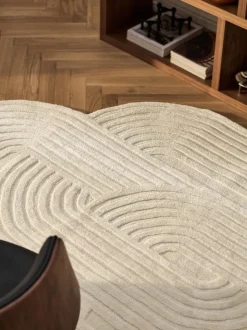 Alfombra de lana texturizada Koli