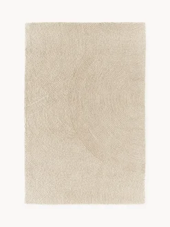 Alfombra de pelo corto artesanal de lana Eleni