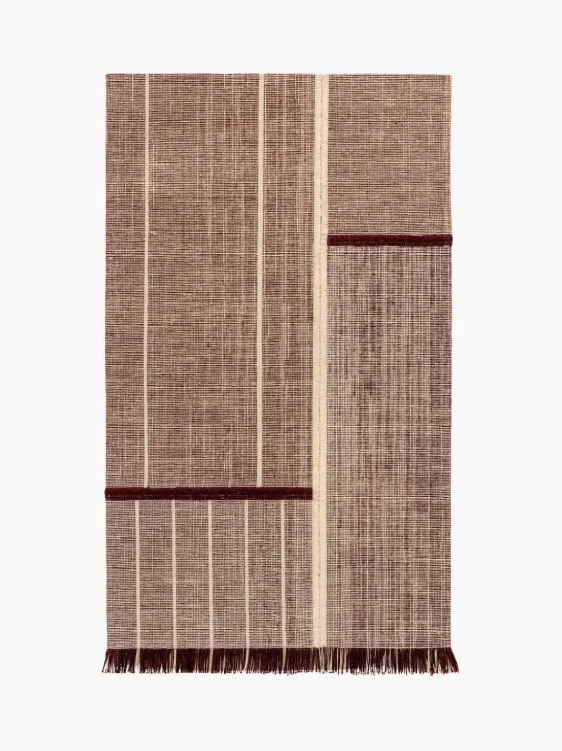 Alfombra de pelo corto con flecos diseño Folkform Monochrome