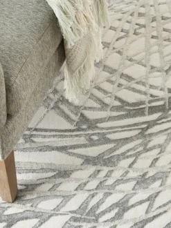 Alfombra de pelo corto con relieves Rustic Texture