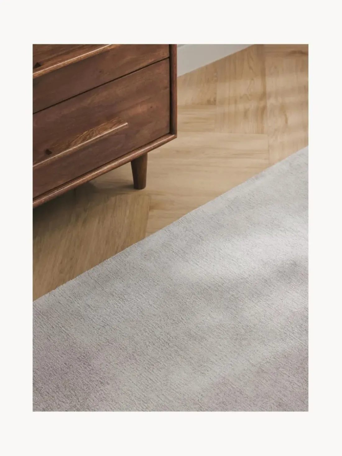 Alfombra de viscosa tejida a mano Jane