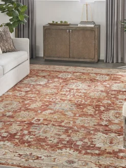 Alfombra estampada de pelo corto Sahar