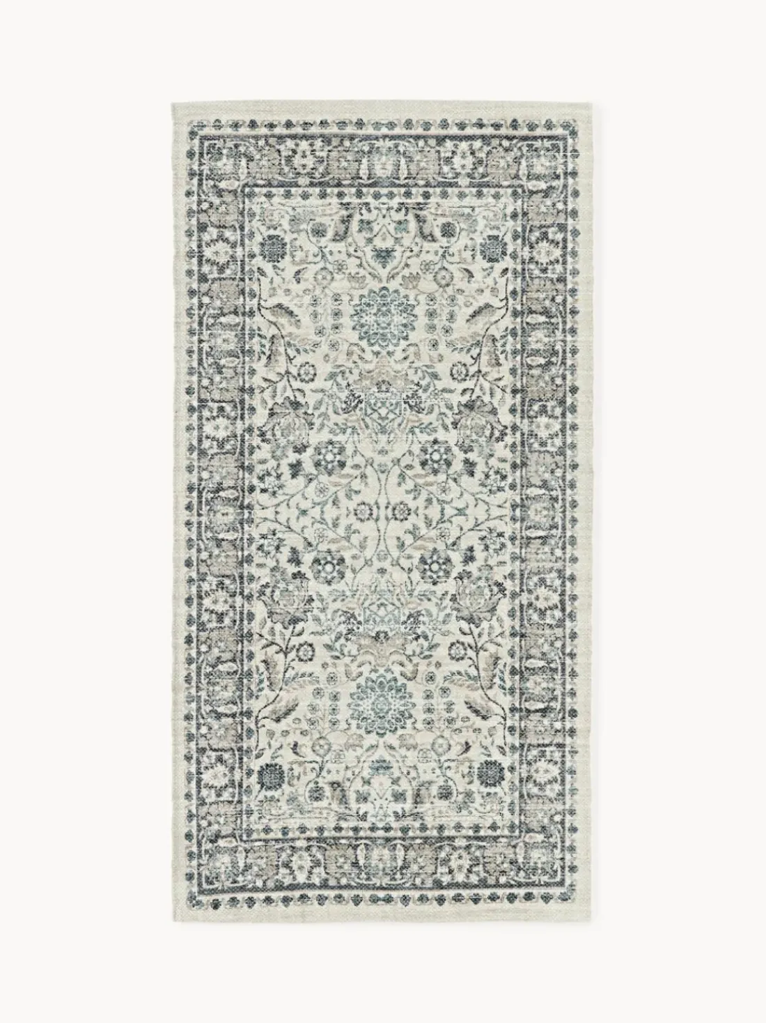 Alfombra exterior artesanal con estampado vintage Tiara