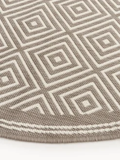 Alfombra exterior reversible redonda en rombos Reddy
