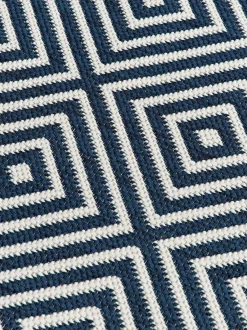 Alfombra exterior reversible redonda en rombos Reddy