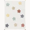 Alfombra infantil artesanal de algodón Estrellas, lavable