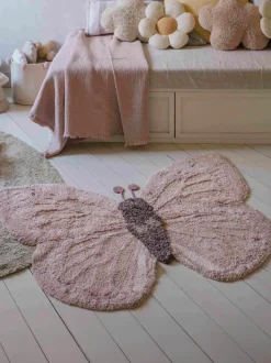 Alfombra infantil artesanal lavable Baby Butterfly