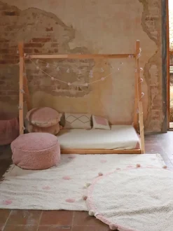 Alfombra infantil artesanal Hippy Dots, lavable
