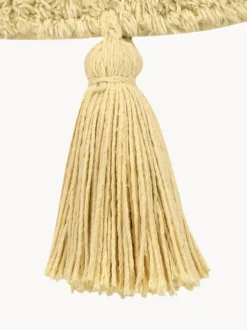 Alfombra infantil artesanal con borlas You're My Sunshine, lavable