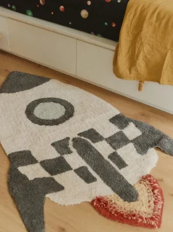 Alfombra infantil artesanal Rocket, lavable