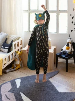 Alfombra infantil de lana artesanal BatBoy, lavable