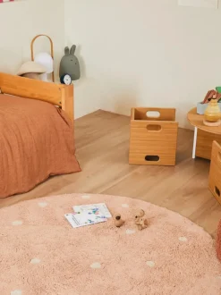 Alfombra infantil redonda artesanal con efecto alto-bajo Dot, lavable