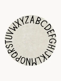 Alfombra infantil redonda con letras de diseño ABC