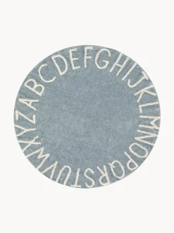 Alfombra infantil redonda con letras de diseño ABC