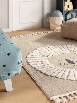 Alfombra infantil texturizada con borlas Momo