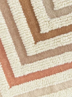 Alfombra kilim artesanal con flecos Calais
