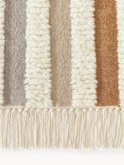Alfombra kilim artesanal con flecos Calais