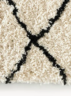 Alfombra mullida corredor artesanal de pelo largo Naima