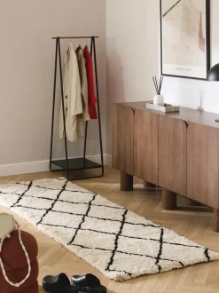 Alfombra mullida corredor artesanal de pelo largo Naima