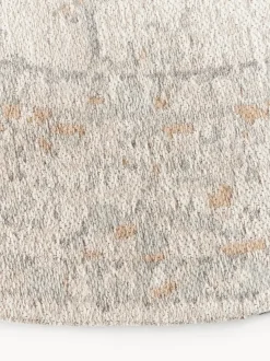 Alfombra redonda artesanal de chenilla Loire