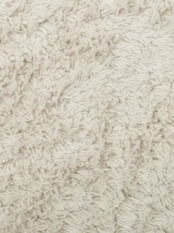 Alfombra redonda artesanal de algodón con flecos Daya